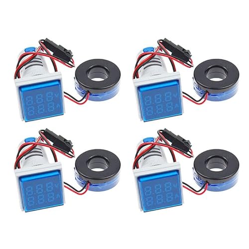 4Pcs AD16-22VAMS Digital Mini 50-500V 0-100A square board (Blue) von Reland Sun