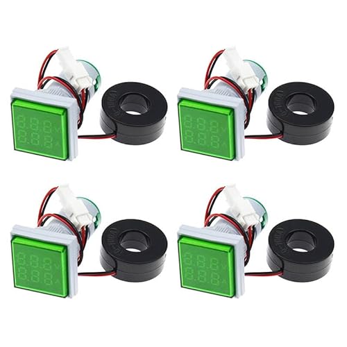 4Pcs AD16-22VAMS Digital Mini 50-500V 0-100A square board (Green) von Reland Sun