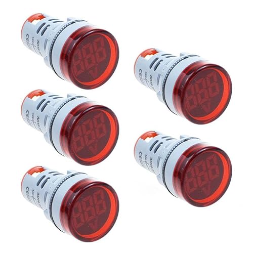 5Pcs AD16-22VM 20-500V with 22mm Small Round Head (Red) von Reland Sun