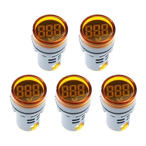 5Pcs AD16-22VM 20-500V with 22mm Small Round Head (Yellow) von Reland Sun