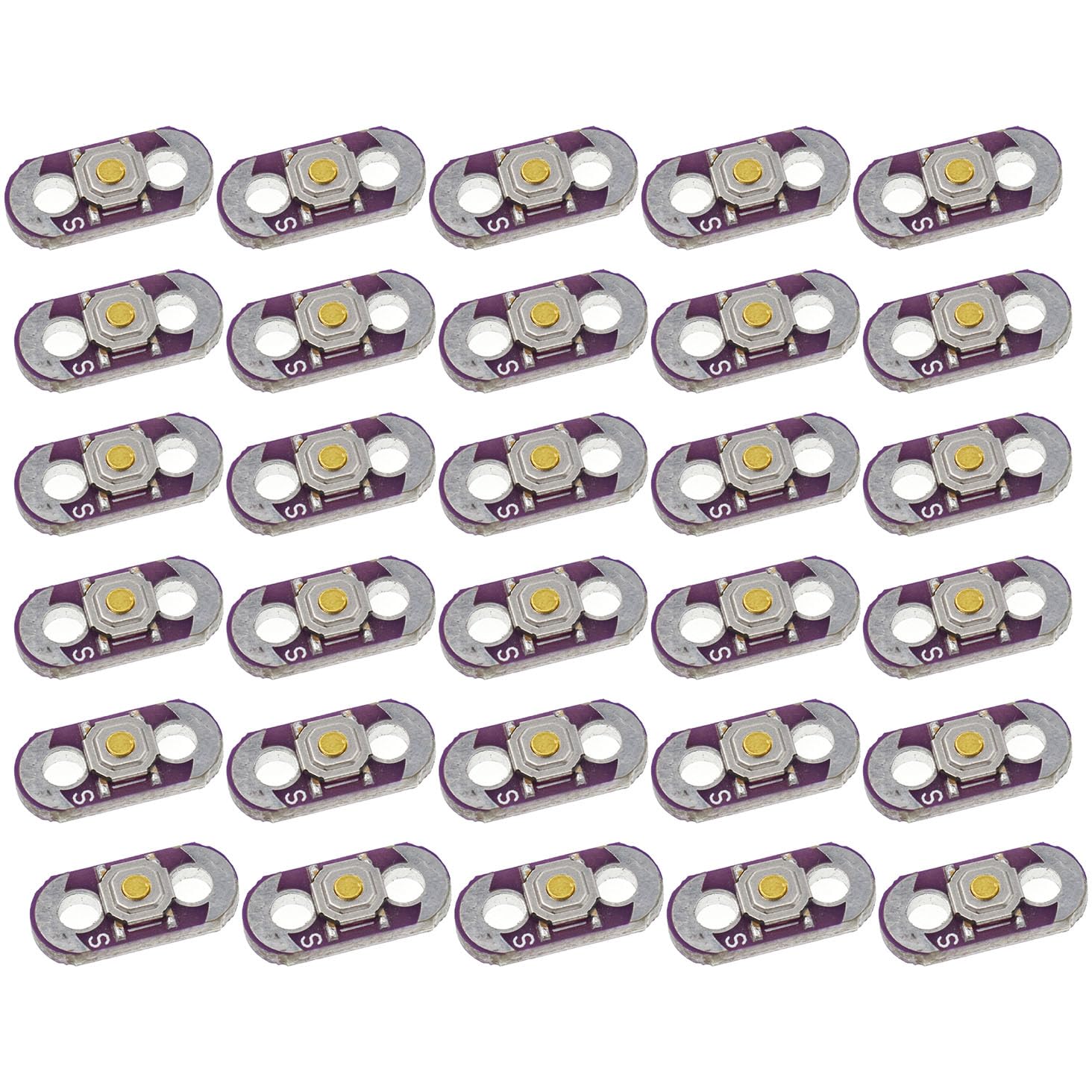 Reland Sun Slide Switch Pixel Board Light Sensor TEMT6000 Buzzer Power Supply AAA TriColor LED RGB (30Pcs Button Board) von Reland Sun