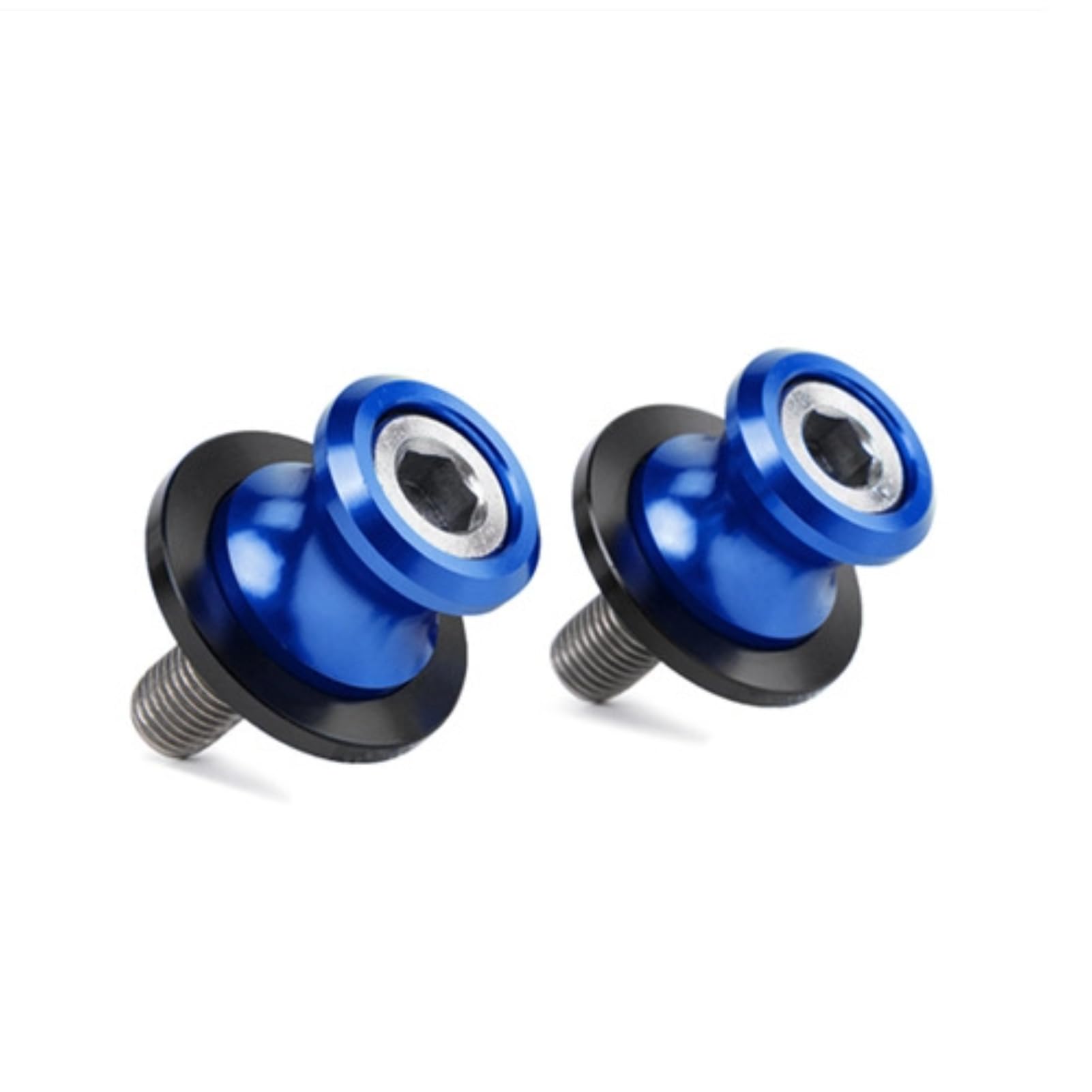 Schwingarmspule, 2PCS 6/8/10mm Motorrad CNC Heckständer Schwingarmspule Schieberständer Schwinge Spulen(6mm blau) von Reminnbor