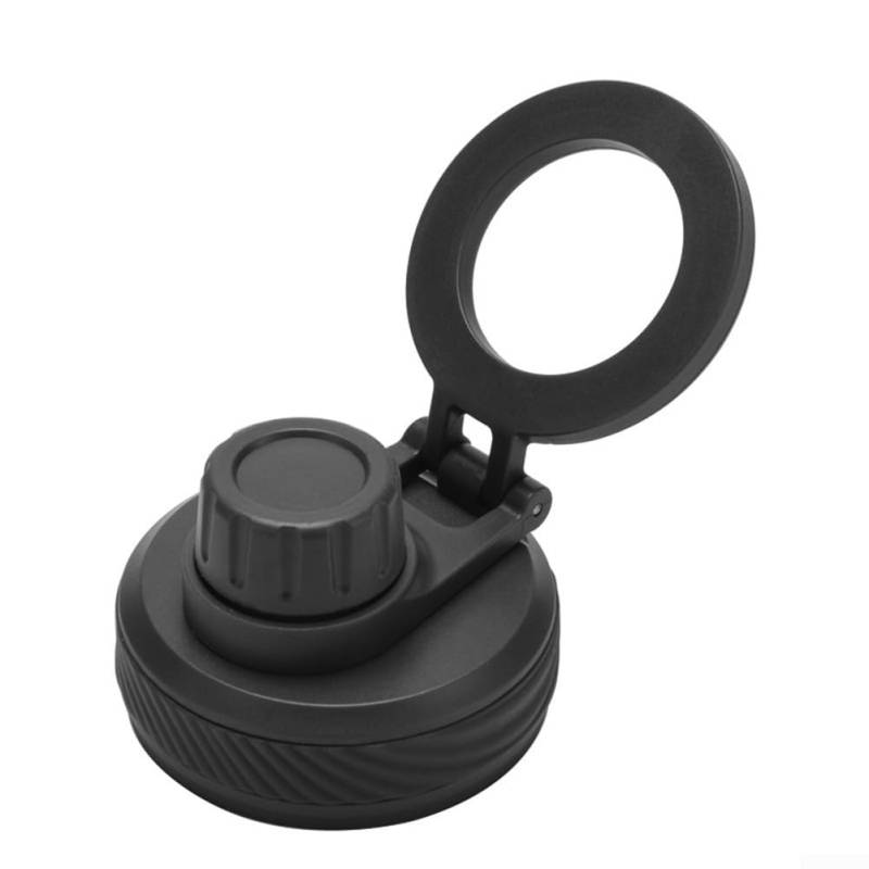 Ergonomische magnetische Handyhalterung, isolierter Wasserflaschendeckel für Outdoor-Sport, Camping, Wandern, Kajakfahren, 340 - 1,8 l Flaschen (schwarz) von RemixAst