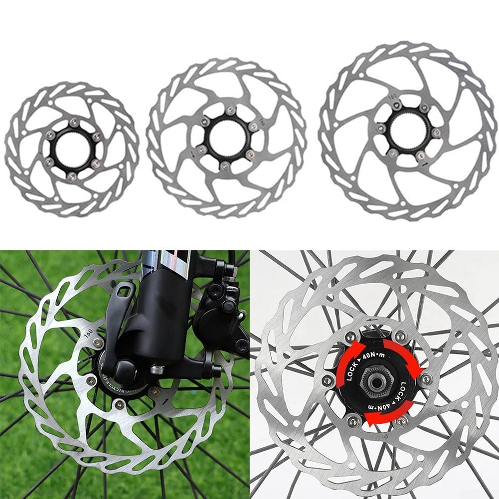 Für Rotor-kompatible leichte Scheibenbremse mit Centerlock-Funktion für verbesserte Bremskontrolle (2 Stück, 160 mm) von RemixAst