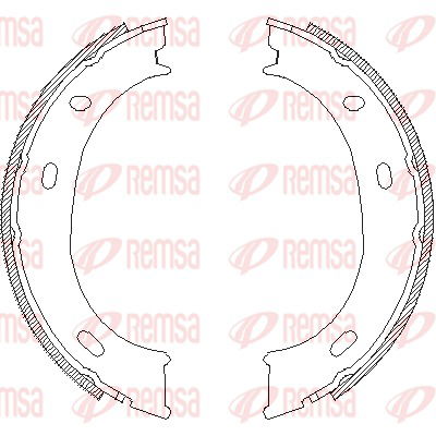 Bremsbackensatz, Feststellbremse Hinterachse Remsa 4710.01 von Remsa