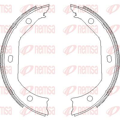 Bremsbackensatz, Feststellbremse Hinterachse Remsa 4716.00 von Remsa