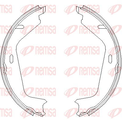 Bremsbackensatz, Feststellbremse Hinterachse Remsa 4726.00 von Remsa