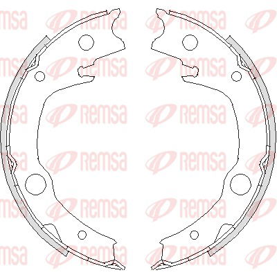 Bremsbackensatz, Feststellbremse Hinterachse Remsa 4729.00 von Remsa