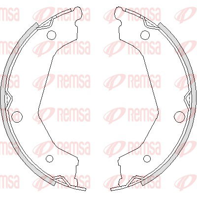 Bremsbackensatz, Feststellbremse Hinterachse Remsa 4732.00 von Remsa