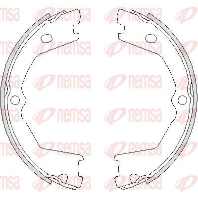 Bremsbackensatz, Feststellbremse Hinterachse Remsa 4733.00 von Remsa