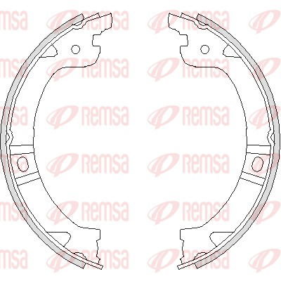 Bremsbackensatz, Feststellbremse Hinterachse Remsa 4744.00 von Remsa