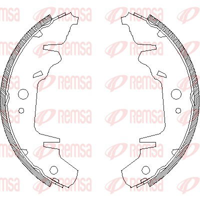 Bremsbackensatz Hinterachse Remsa 4020.00 von Remsa