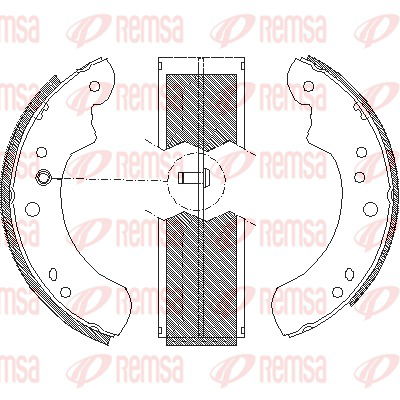 Bremsbackensatz Hinterachse Remsa 4112.00 von Remsa