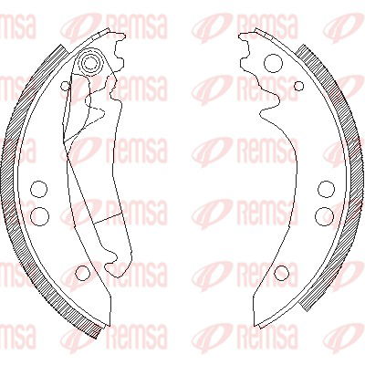 Bremsbackensatz Hinterachse Remsa 4136.00 von Remsa