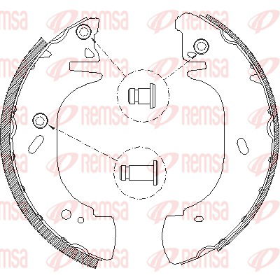 Bremsbackensatz Hinterachse Remsa 4306.01 von Remsa