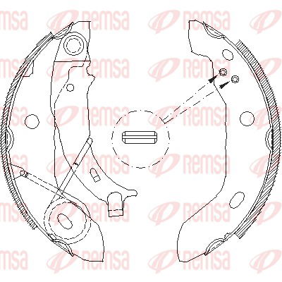 Bremsbackensatz Hinterachse Remsa 4421.00 von Remsa