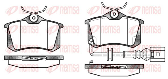 Bremsbelagsatz, Scheibenbremse Hinterachse Remsa 0263.41 von Remsa