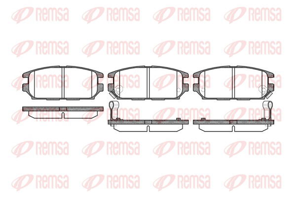 Bremsbelagsatz, Scheibenbremse Hinterachse Remsa 0356.12 von Remsa