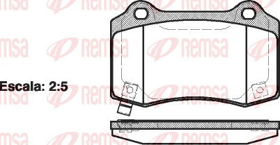 Bremsbelagsatz, Scheibenbremse Hinterachse Remsa 0434.54 von Remsa