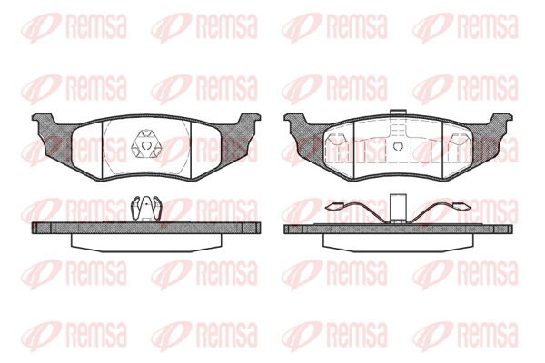 Bremsbelagsatz, Scheibenbremse Hinterachse Remsa 0482.40 von Remsa