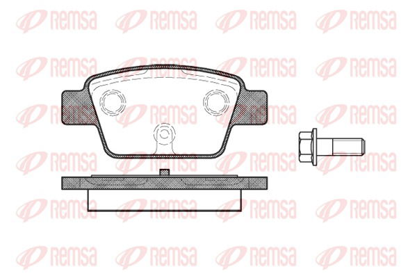 Bremsbelagsatz, Scheibenbremse Hinterachse Remsa 0861.00 von Remsa