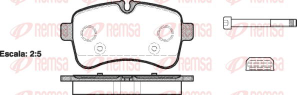 Bremsbelagsatz, Scheibenbremse Hinterachse Remsa 1282.00 von Remsa