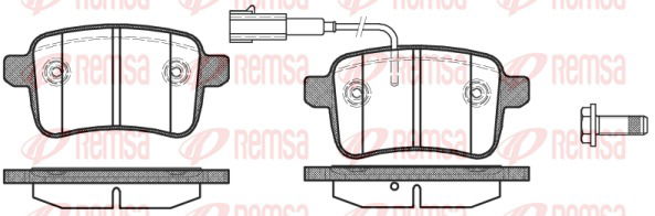 Bremsbelagsatz, Scheibenbremse Hinterachse Remsa 1450.02 von Remsa