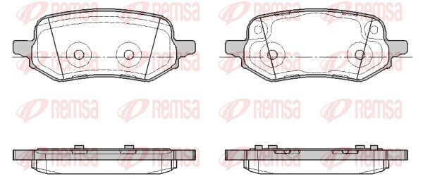 Bremsbelagsatz, Scheibenbremse Hinterachse Remsa 1886.00 von Remsa