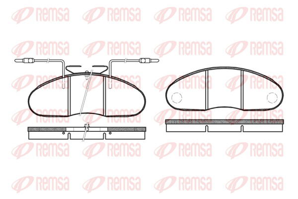 Bremsbelagsatz, Scheibenbremse Vorderachse Remsa 0048.12 von Remsa