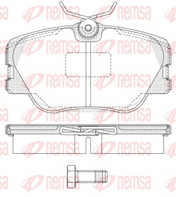 Bremsbelagsatz, Scheibenbremse Vorderachse Remsa 0189.00 von Remsa