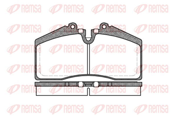 Bremsbelagsatz, Scheibenbremse Vorderachse Remsa 0288.00 von Remsa