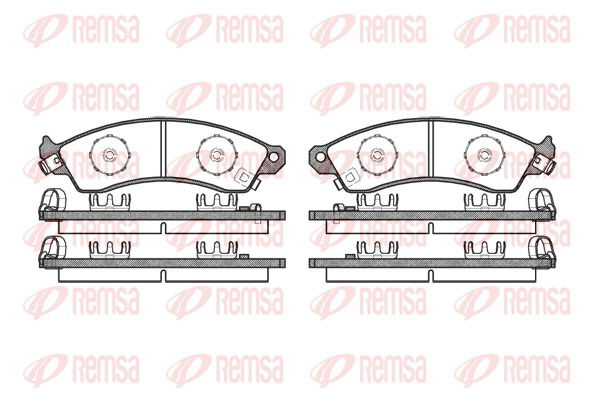 Bremsbelagsatz, Scheibenbremse Vorderachse Remsa 0334.02 von Remsa