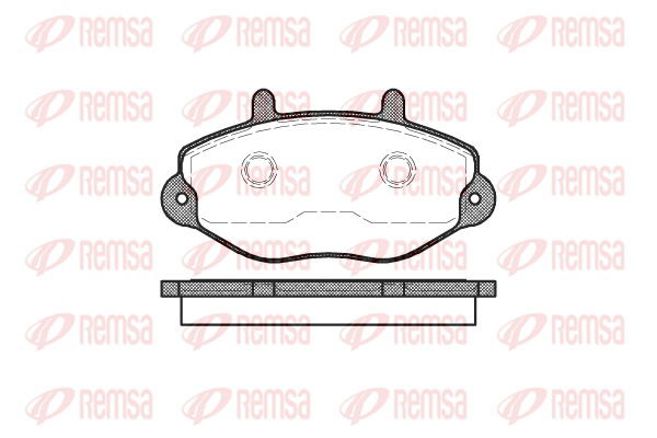 Bremsbelagsatz, Scheibenbremse Vorderachse Remsa 0392.00 von Remsa