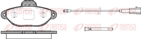 Bremsbelagsatz, Scheibenbremse Vorderachse Remsa 0414.21 von Remsa