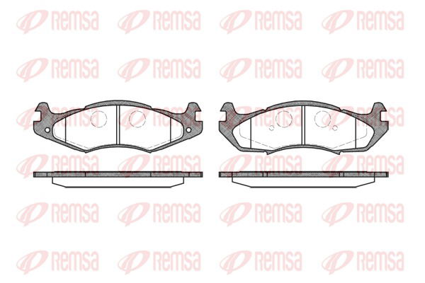 Bremsbelagsatz, Scheibenbremse Vorderachse Remsa 0463.00 von Remsa
