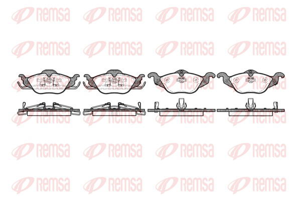 Bremsbelagsatz, Scheibenbremse Vorderachse Remsa 0684.02 von Remsa