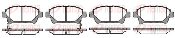 Bremsbelagsatz, Scheibenbremse Vorderachse Remsa 0971.12 von Remsa