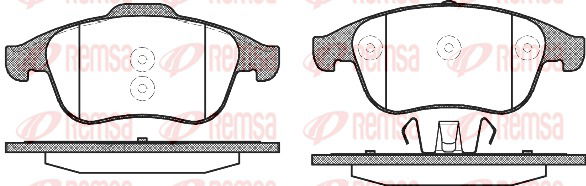 Bremsbelagsatz, Scheibenbremse Vorderachse Remsa 1350.10 von Remsa