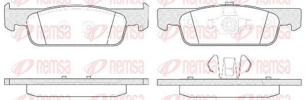 Bremsbelagsatz, Scheibenbremse Vorderachse Remsa 1540.00 von Remsa