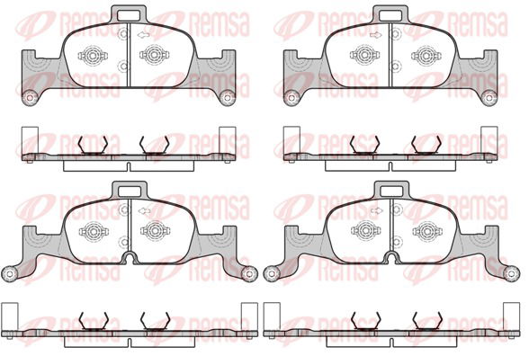 Bremsbelagsatz, Scheibenbremse Vorderachse Remsa 1691.00 von Remsa