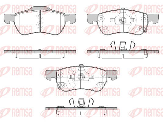 Bremsbelagsatz, Scheibenbremse Vorderachse Remsa 1693.12 von Remsa