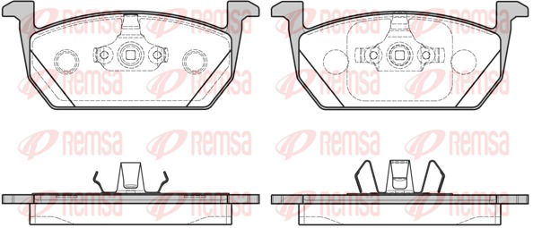 Bremsbelagsatz, Scheibenbremse Vorderachse Remsa 1710.00 von Remsa