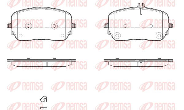 Bremsbelagsatz, Scheibenbremse Vorderachse Remsa 1879.00 von Remsa