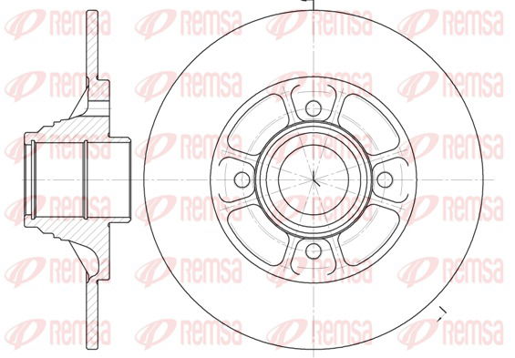 Bremsscheibe Hinterachse Remsa 6075.00 von Remsa