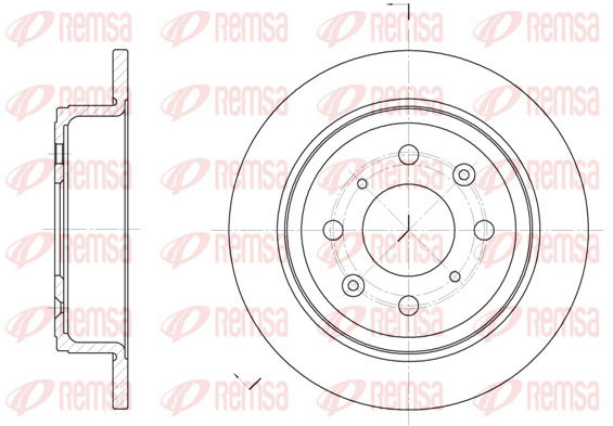 Bremsscheibe Hinterachse Remsa 6083.00 von Remsa