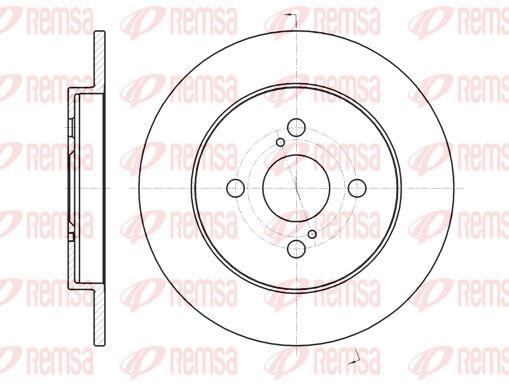 Bremsscheibe Hinterachse Remsa 61004.00 von Remsa