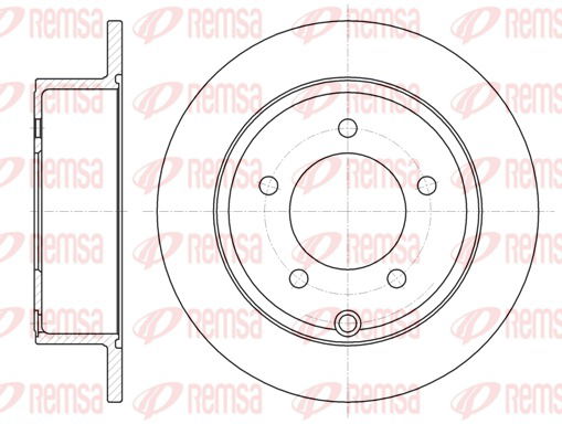 Bremsscheibe Hinterachse Remsa 61025.00 von Remsa