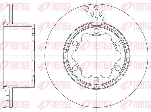 Bremsscheibe Hinterachse Remsa 61036.10 von Remsa