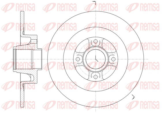 Bremsscheibe Hinterachse Remsa 61047.00 von Remsa