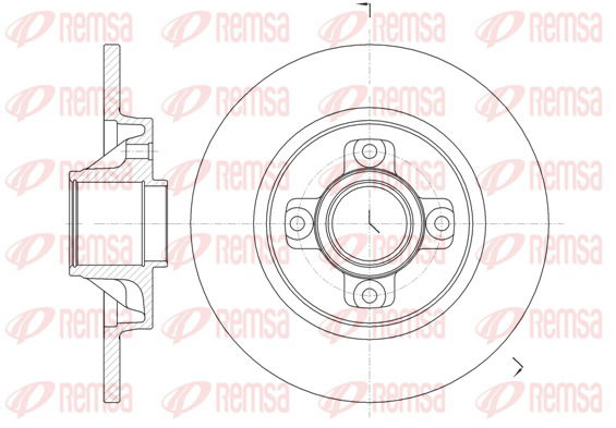 Bremsscheibe Hinterachse Remsa 61058.00 von Remsa